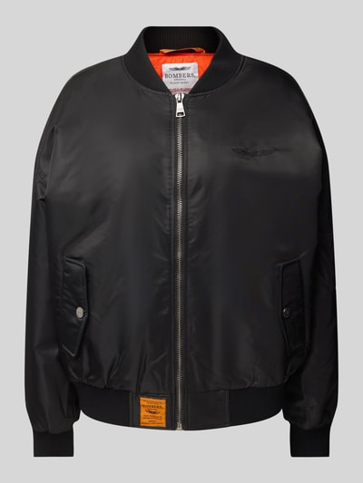 Original Bombers Oversized bomberjack met labelstitching Zwart - 2