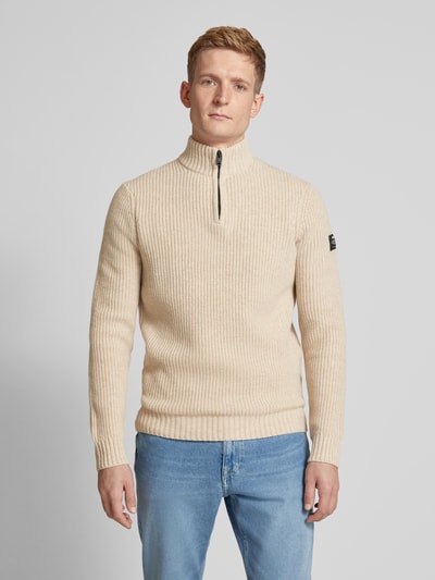 ECOALF Strickpullover mit Stehkragen Modell 'DRAGOALF' Offwhite 4