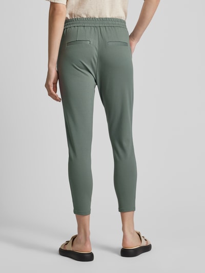 Vero Moda Loose fit stoffen broek met bandplooien model 'EVA' Rietgroen - 5