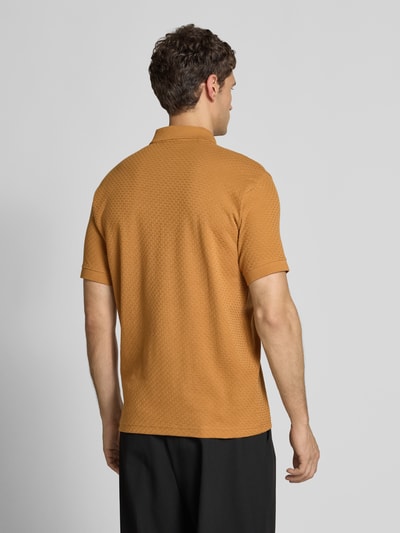 SELECTED HOMME Regular Fit Poloshirt aus reiner Baumwolle Modell 'ISAAC' Camel 5