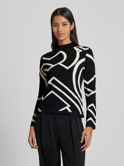 comma Gebreide pullover met turtleneck Zwart - 4