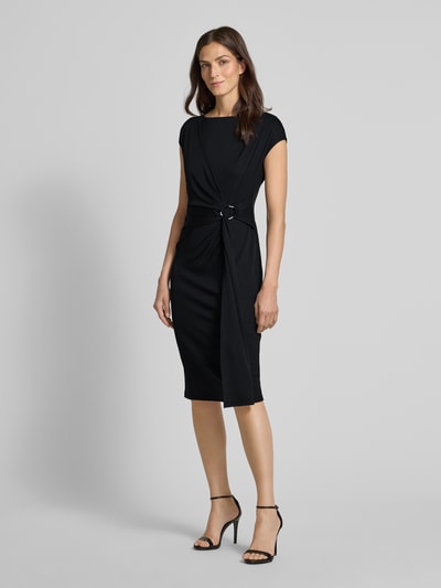 Lauren Ralph Lauren Knielanges Kleid in Wickel-Optik Modell 'Gervas' Black 1