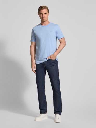 BOSS Orange Regular fit T-shirt van puur katoen, model 'TEGOOD' Lichtblauw - 1