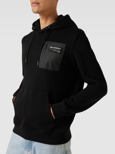 Karl Lagerfeld Hoodie met labelpatch Zwart - 3