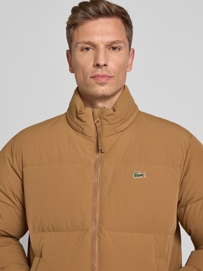 Lacoste Regular fit donsjack met opstaande kraag en geïntegreerde capuchon Camel - 3