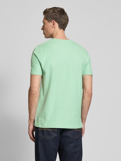 Fynch-Hatton T-shirt met logostitching Lichtgroen - 5