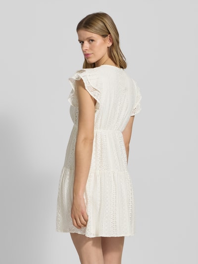 Only Leicht ausgestelltes Spitzenkleid aus reiner Baumwolle Modell 'HELENA' Offwhite 5
