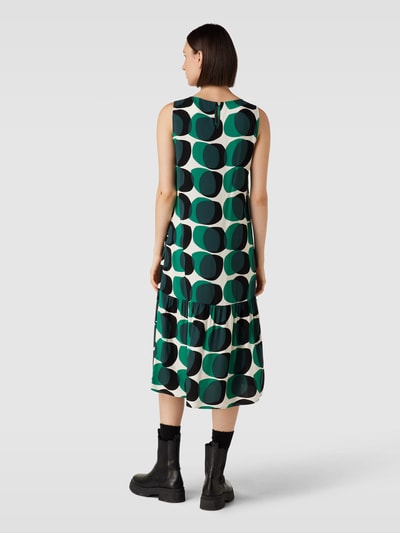 OPUS Midikleid mit Allover-Muster Modell 'Wicy witty' Petrol 5