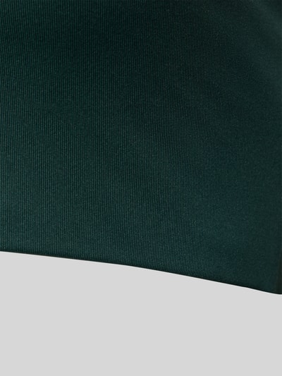 Produktfoto, Slim Fit Sportbh mit Logo-Print Modell 'Principal' von Fabletics, kolor ciemnozielony, gładka tekstura, moda sportowa