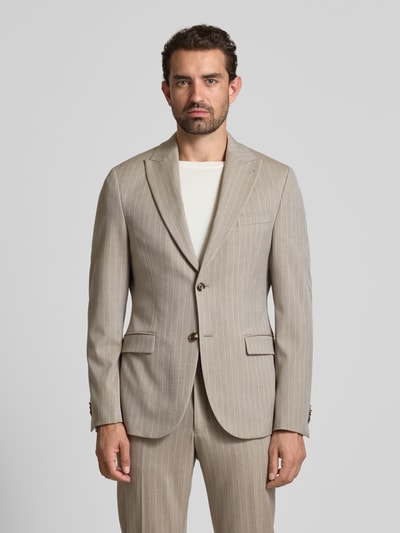 MCNEAL Slim Fit 2-Knopf-Sakko mit Pattentaschen Beige 4