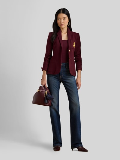 Lauren Ralph Lauren Kurzblazer mit Logo-Stickerei Bordeaux 1