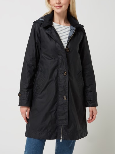 Barbour Parka van gewaxt katoen, model 'Darla' Marineblauw - 4