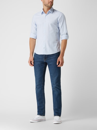 JOOP! Slim fit zakelijk overhemd van katoen  Bleu - 1