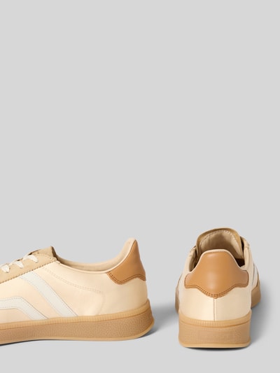 Produktfoto, Sneaker aus Leder-Mix Modell 'Cuzima' von Gant in Beige und Weiß mit Logo-Print, runder Form, glatter Textur, Damen Sneaker
