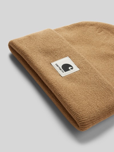 Carhartt Work In Progress Czapka beanie z naszywką z logo model ‘ASHLEY’ Camel 2