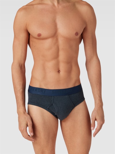 Superdry Slip mit Logo-Bund im 3er-Pack Modell 'BRIEF MULTI TRIPLE PACK' Blau 1