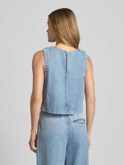 Jake*s Casual Relaxed Fit Jeansblusentop mit Rundhalsausschnitt Sky 5