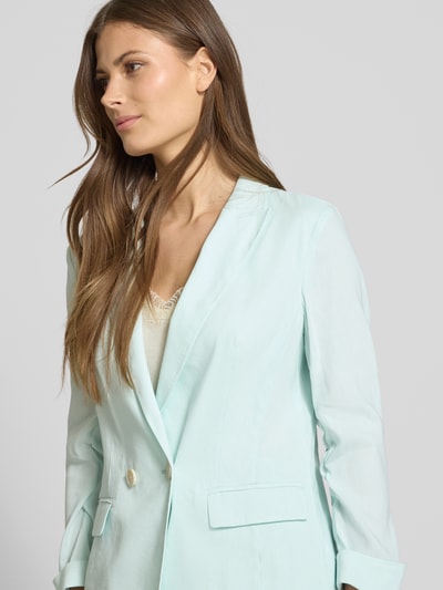 Marc Cain Linnen blazer met reverskraag Mintgroen - 3