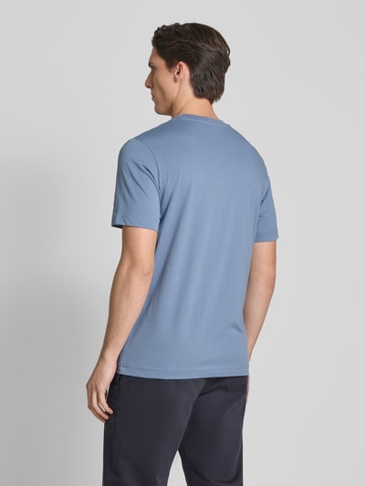 Tom Tailor Regular Fit T-Shirt aus reiner Baumwolle mit Label Print Rauchblau 5