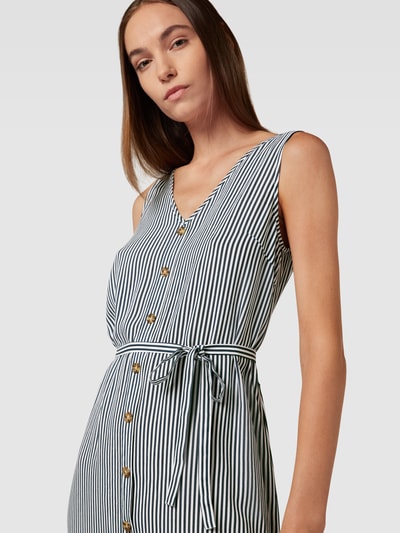 Vero Moda Minikleid aus Viskose mit V-Ausschnitt Modell 'BUMPY' Rauchblau 3