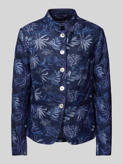 WHITE LABEL Leinenblazer mit Stehkragen Marine 2