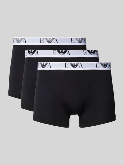 Emporio Armani Trunks im 3er-Pack mit Logo-Bund Black 1