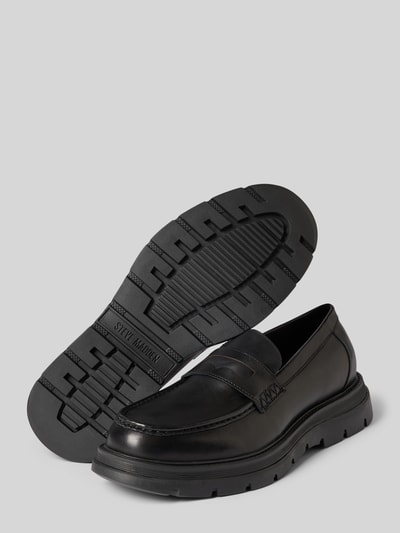 Steve Madden Loafer aus Rindsnappa mit Profilsohle Black 4
