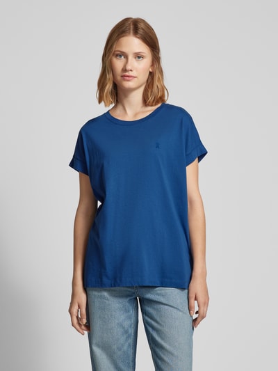 Armedangels T-shirt met logostitching, model 'IDAARA' Blauw - 4