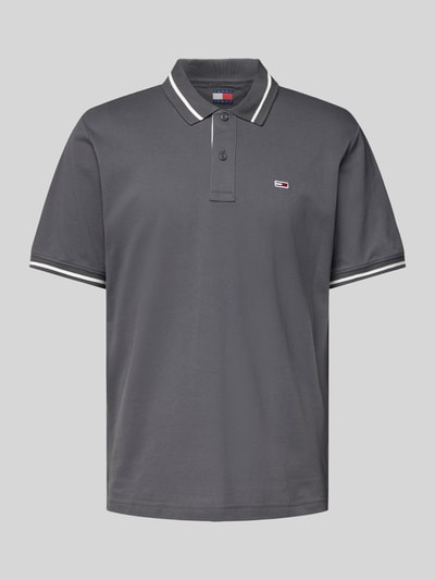 Tommy Jeans Regular Fit Poloshirt aus reiner Baumwolle Anthrazit 2