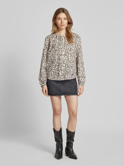 OPUS Relaxed fit blouse met druppelvormige hals, model 'Fisanna'  - 1