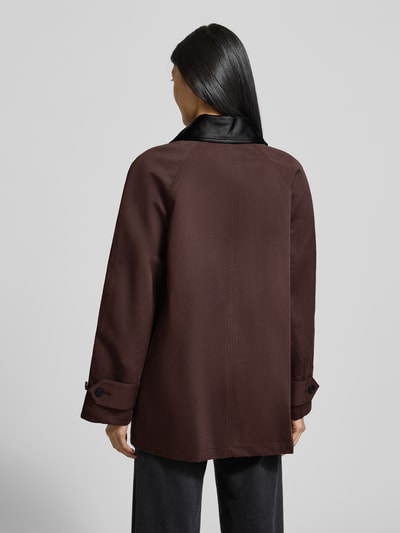 Staud Trenchcoat mit Umlegekragen und verdeckter Knopfleiste Dunkelbraun 5