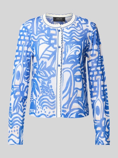 Marc Cain Gebreid jack in all-over look met knoopsluiting Koningsblauw - 2