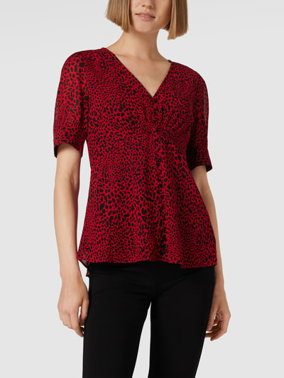 MICHAEL Michael Kors Blusenshirt mit Animal-Print Rot 4