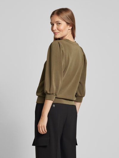 Selected Femme Sweatshirt met 3/4-mouwen, model 'TENNY' Olijfgroen - 5