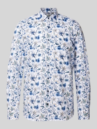 OLYMP Level Five Koszula biznesowa o kroju body fit z kwiatowym wzorem model ‘Taviano’ Biały 2