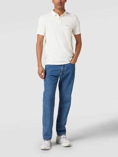 Marc O'Polo Poloshirt met labelprint Offwhite - 1