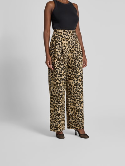 ROTATE Stoffhose mit Gesäßtaschen Hellbraun 4