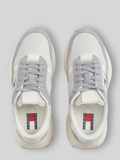 Tommy Jeans Sneaker aus echtem Leder Hellgrau 4