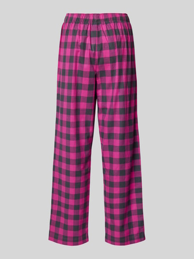 HUGO Baggy Fit Pyjama-Hose mit elastischem Bund Modell 'FLANELLA' Pink 3