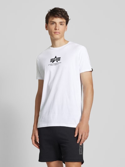Alpha Industries T-Shirt mit Label-Print Weiss 4