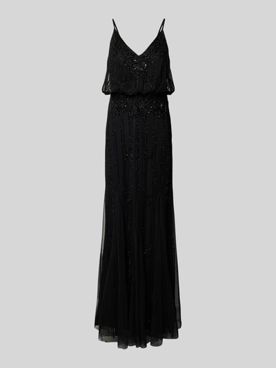 LACE & BEADS Abendkleid mit Zierbesatz Black 1