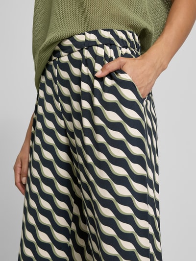 Betty Barclay Stoffen broek met verkorte pasvorm en elastische band Marineblauw - 3