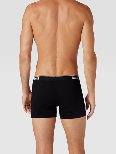 BOSS Boxershort met logo in band in een set van 3 stuks, model 'Power' Koningsblauw - 4