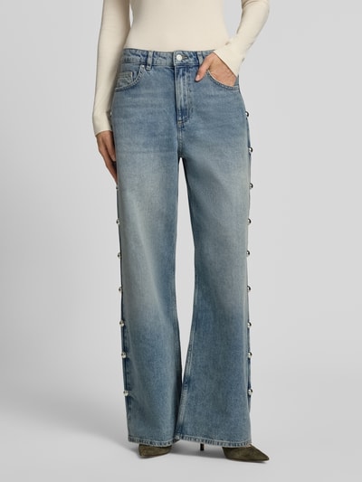 Jake*s Casual Wide Fit Jeans mit Zierknöpfen Jeansblau 4