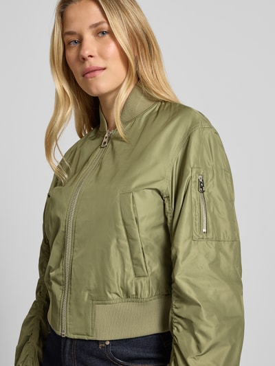 Marc O'Polo Relaxed Fit Bomberjacke mit gerippten Abschlüssen Schilf 3