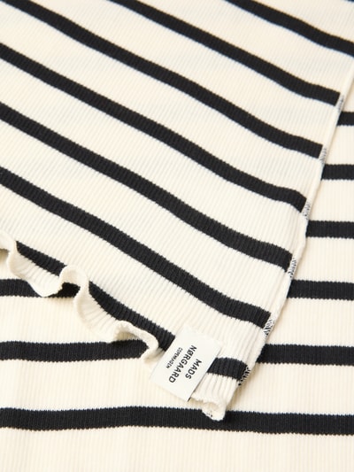 MADS NØRGAARD Schal mit Wellensaum Modell 'Thea' Offwhite 2