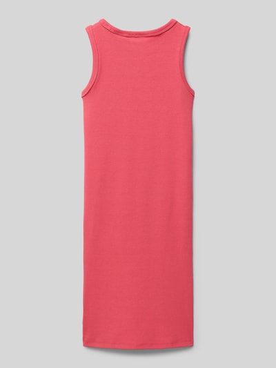 Calvin Klein Jeans Kleid in Ripp-Optik mit Label-Stitching Koralle 3