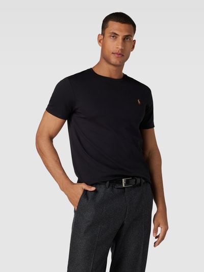 Polo Ralph Lauren T-shirt ze wzorem w paski model ‘PIMA’ Czarny 4
