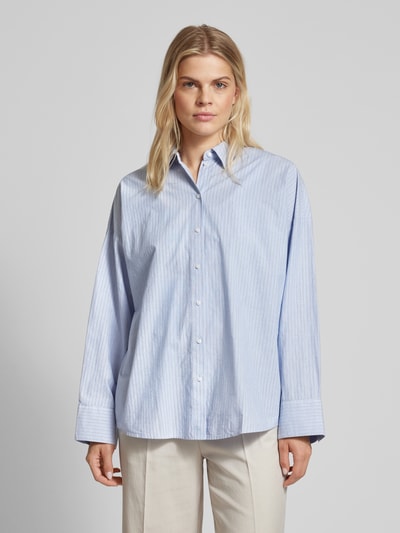 Jake*s Casual Overhemdblouse met extra brede schouders Bleu - 4