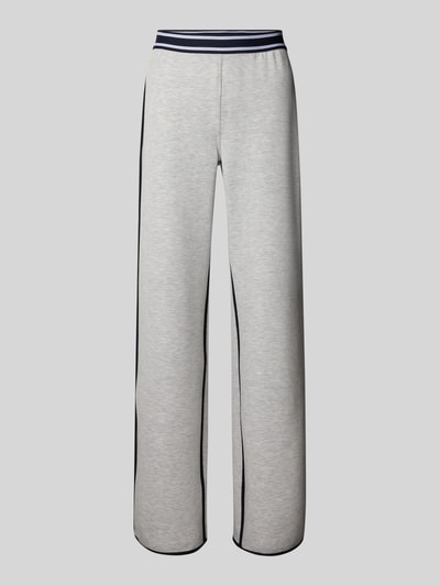 Marc Cain Wide Fit Sweatpants mit elastischem Bund Hellgrau Melange 2